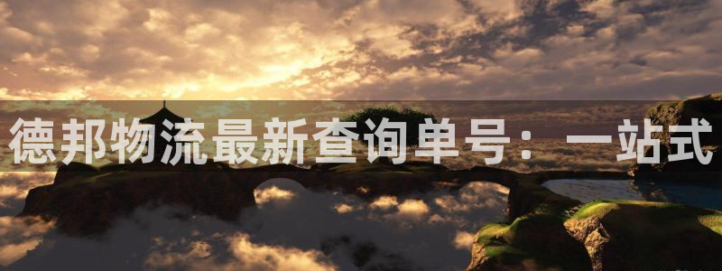 28圈软件:德邦物流最新查询单号:一